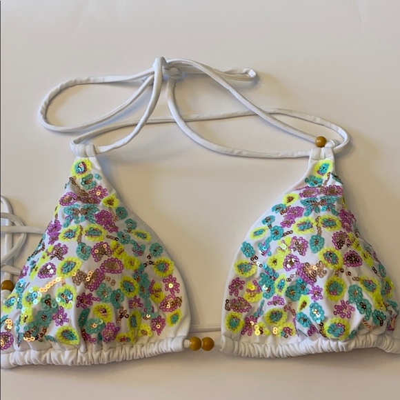 Victoria’s Secret White & Purple Sequin Bikini - Picture 2 of 6